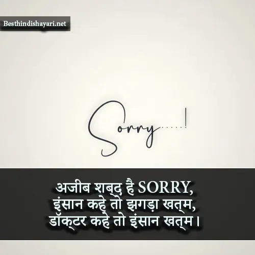 Sorry Funny Shayari