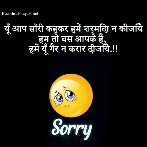 Sorry Shayari Status